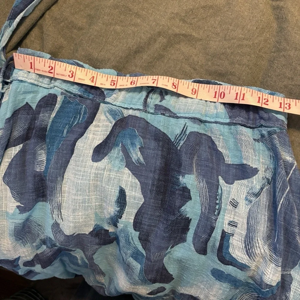 Beyond Capri Woven Maxi Skirt Womens Blue Abstract Resortwear Vacation Beach - Picture 10 of 12